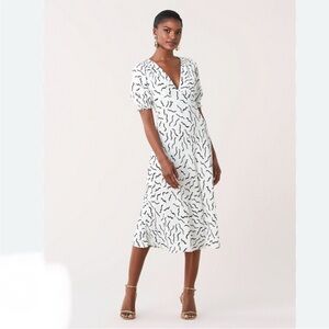 Diane Von Furstenberg Black and White Midi Dress